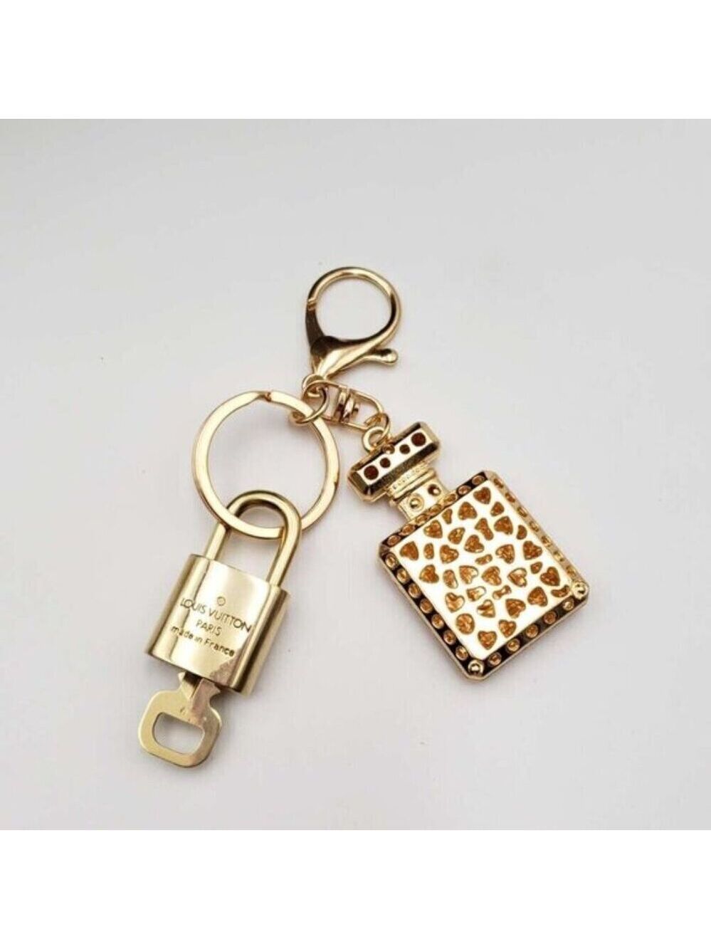 Authentic Louis Vuitton Lock & Key with unbranded Bagcharm, Keycharm, Keychain - Picture 6 of 9